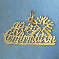 14K GOLD RELIGIOUS CHARM - HOLY CONFIRMATON #8602