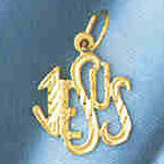 14K GOLD RELIGIOUS CHARM - JESUS #8610