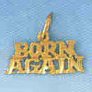 14K GOLD RELIGIOUS CHARM - BORN AGAIN #8624