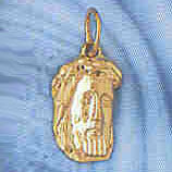 14K GOLD RELIGIOUS CHARM - MEDAL #8639