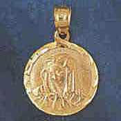 14K GOLD RELIGIOUS CHARM - MEDAL #8656