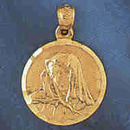 14K GOLD RELIGIOUS CHARM - MEDAL #8657