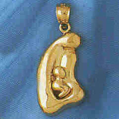 14K GOLD RELIGIOUS CHARM - MEDAL #8735