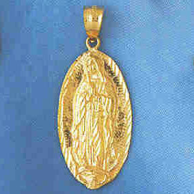 14K GOLD RELIGIOUS CHARM - MEDAL #8763