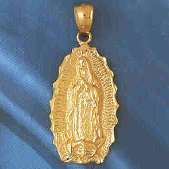 14K GOLD RELIGIOUS CHARM - MEDAL #8765