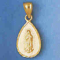 14K GOLD RELIGIOUS CHARM - MEDAL #8767