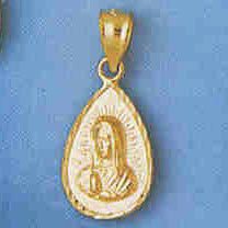 14K GOLD RELIGIOUS CHARM - MEDAL #8768