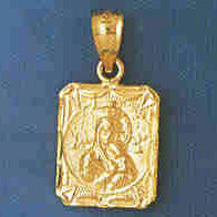 14K GOLD RELIGIOUS CHARM - MEDAL #8778