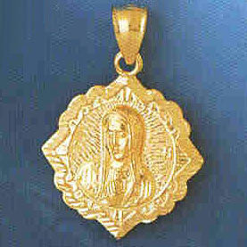 14K GOLD RELIGIOUS CHARM - MEDAL #8779