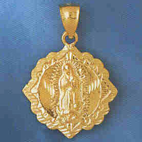 14K GOLD RELIGIOUS CHARM - MEDAL #8780