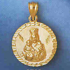 14K GOLD RELIGIOUS CHARM - MEDAL #8782
