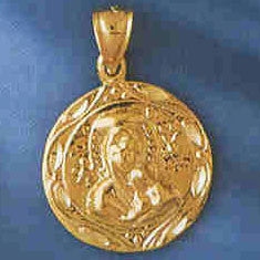 14K GOLD RELIGIOUS CHARM - MEDAL #8783