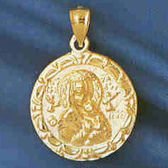 14K GOLD RELIGIOUS CHARM - MEDAL #8784
