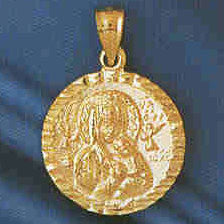 14K GOLD RELIGIOUS CHARM - MEDAL #8785