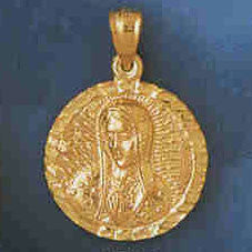 14K GOLD RELIGIOUS CHARM - MEDAL #8787
