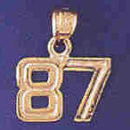 14K GOLD NUMERAL CHARM - 87 #9511