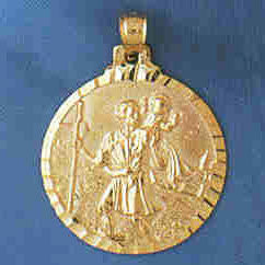 14K GOLD RELIGIOUS CHARM - MEDAL #8854