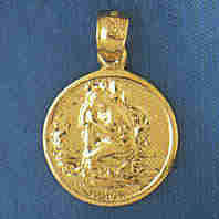 14K GOLD RELIGIOUS CHARM - MEDAL #8855