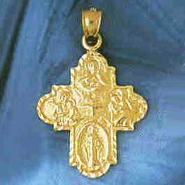 14K GOLD RELIGIOUS CHARM - CROSS #8859