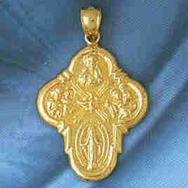 14K GOLD RELIGIOUS CHARM - CROSS #8860