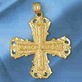 14K GOLD RELIGIOUS CHARM - CROSS #8867
