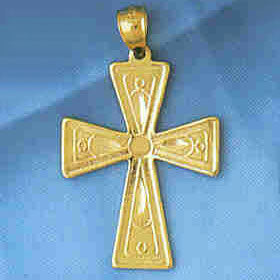 14K GOLD RELIGIOUS CHARM - CROSS #8873