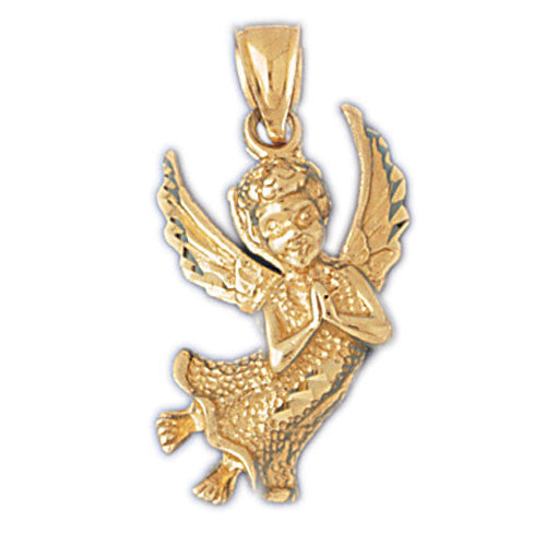 14K GOLD RELIGIOUS CHARM - ANGEL #8895