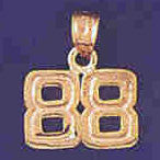 14K GOLD NUMERAL CHARM - 88 #9511