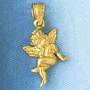 14K GOLD RELIGIOUS CHARM - ANGEL #8915