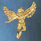 14K GOLD RELIGIOUS CHARM - ANGEL #8919