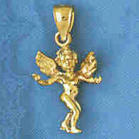 14K GOLD RELIGIOUS CHARM - ANGEL #8921