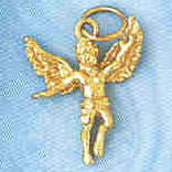 14K GOLD RELIGIOUS CHARM - ANGEL #8924