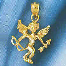 14K GOLD RELIGIOUS CHARM - ANGEL #8941