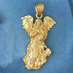 14K GOLD RELIGIOUS CHARM - ANGEL #8982