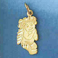 14K GOLD RELIGIOUS CHARM - ANGEL #8983