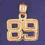 14K GOLD NUMERAL CHARM - 89 #9511