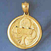 14K GOLD RELIGIOUS CHARM - MEDAL #9013