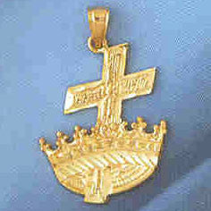 14K GOLD RELIGIOUS CHARM - MEDAL #9015
