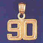 14K GOLD NUMERAL CHARM - 90 #9511