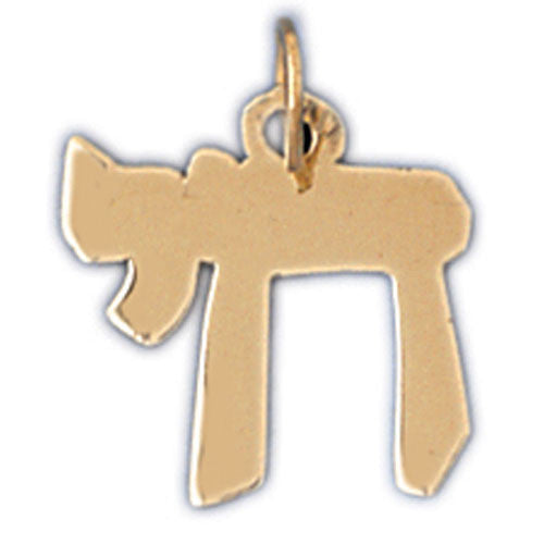 14K GOLD JEWISH CHARM - CHAI #9107