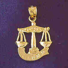 14K GOLD ZODIAC CHARM - LIBRA #9231