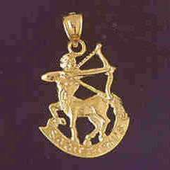 14K GOLD ZODIAC CHARM - SAGITTARIUS #9233