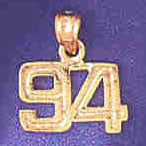 14K GOLD NUMERAL CHARM - 94 #9511