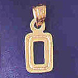 14K GOLD NUMERAL CHARM - 0 #9511