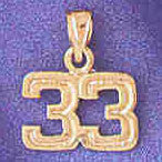 14K GOLD NUMERAL CHARM - 33 #9511