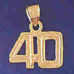 14K GOLD NUMERAL CHARM - 40 #9511