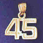 14K GOLD NUMERAL CHARM - 45 #9511