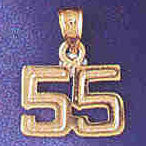 14K GOLD NUMERAL CHARM - 55 #9511