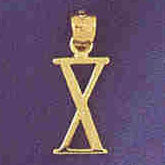 14K GOLD NUMERAL CHARM - X #9546