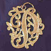 14K GOLD INITIAL CHARM - P #9557